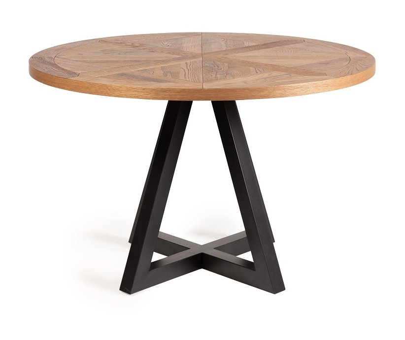 Lowry - Rustic Oak 4 Seater Dining Table & 4 Dark Grey Faux Leather Cezanne Dining Chairs