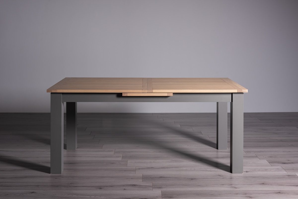 Hopper - Scandi Oak 6-8 Seater Extendable Table & 6 Grey Velvet Eriksen Dining Chairs