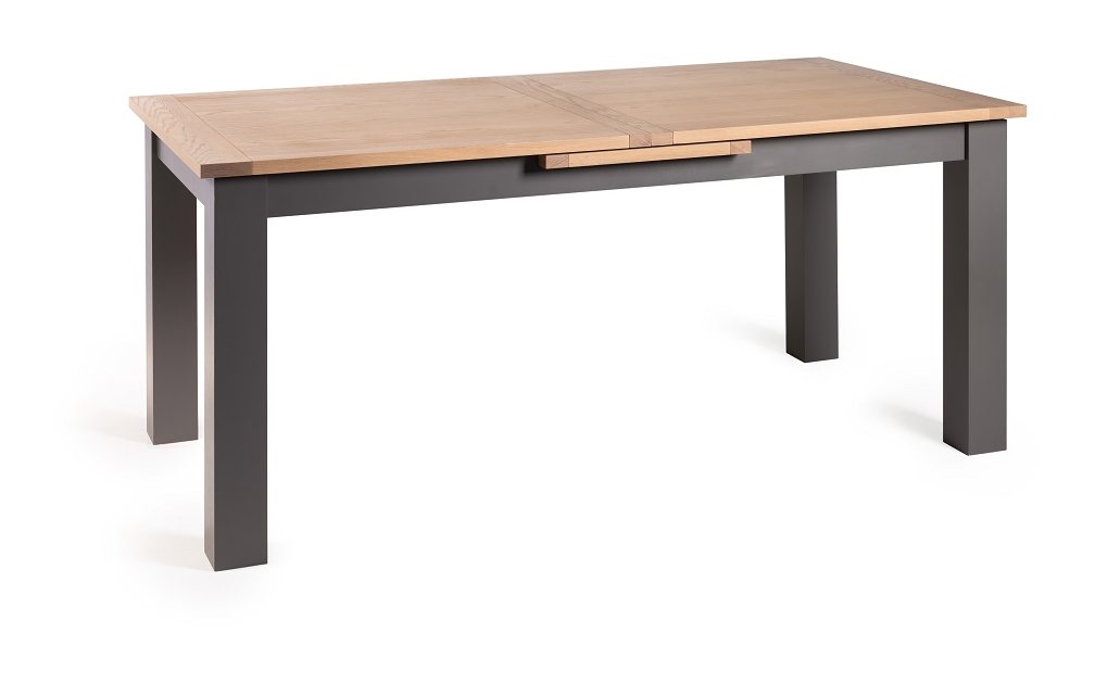 Hopper - Scandi Oak 6-8 Seater Extendable Table & 6 Grey Velvet Eriksen Dining Chairs