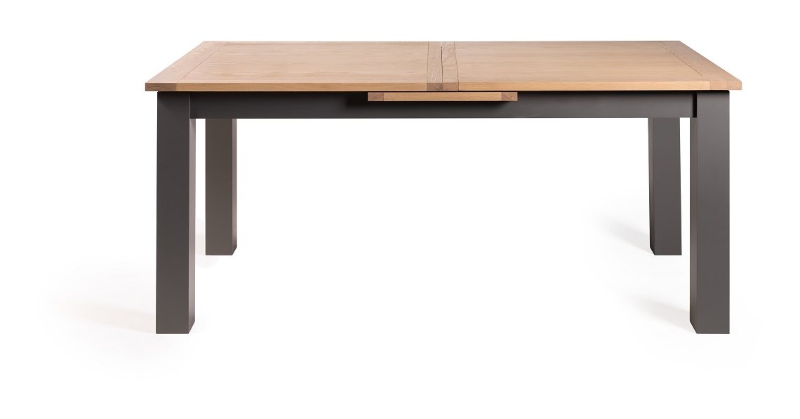 Hopper - Scandi Oak 6-8 Seater Extendable Table & 6 Grey Velvet Eriksen Dining Chairs