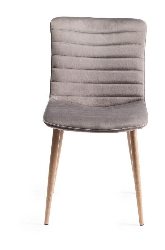 Hopper - Scandi Oak 6-8 Seater Extendable Table & 6 Grey Velvet Eriksen Dining Chairs