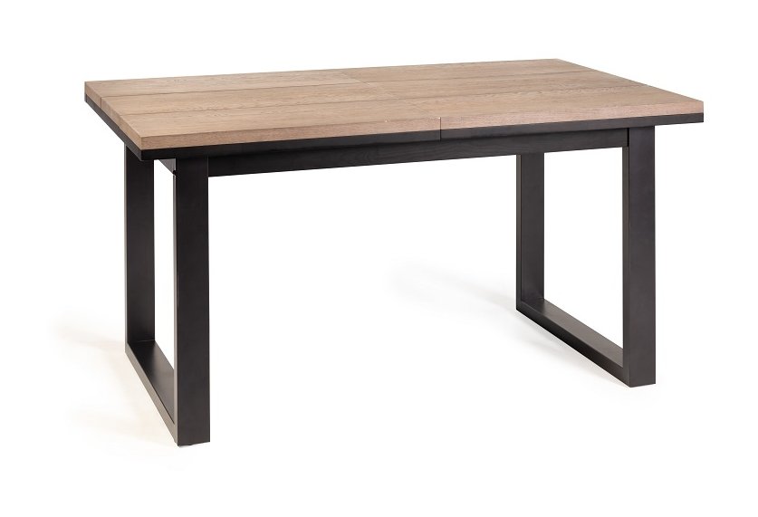 Turner - Weathered Oak 4-6 Seater Extendable Table & 4 Grey Faux Leather Cezanne Dining Chairs