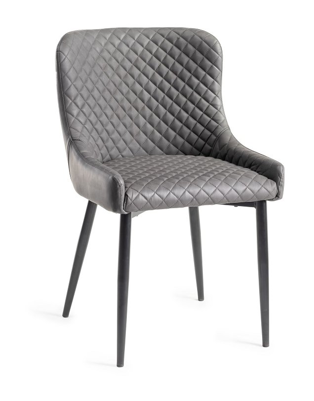 Turner - Weathered Oak 4-6 Seater Extendable Table & 4 Grey Faux Leather Cezanne Dining Chairs