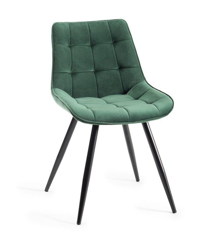 Turner - Weathered Oak 4-6 Seater Extendable Table & 4 Green Velvet Seurat Dining Chairs