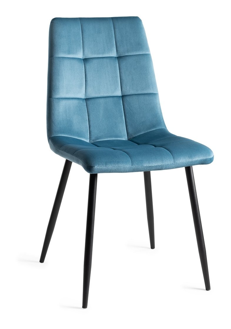 Mondrian - Dining Chair in Petrol Blue Velvet (Pair)