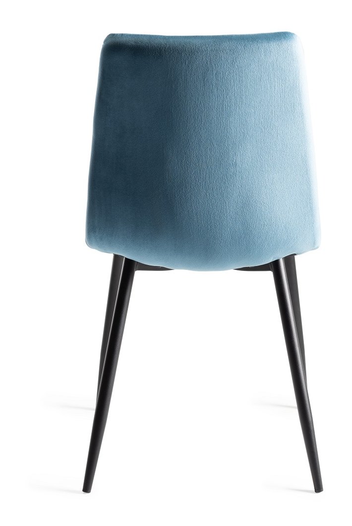 Mondrian - Dining Chair in Petrol Blue Velvet (Pair)