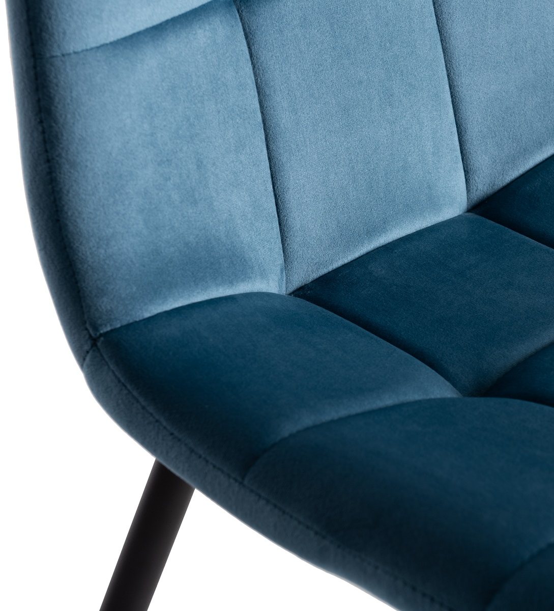 Mondrian - Dining Chair in Petrol Blue Velvet (Pair)