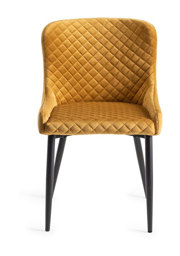 Turner - Weathered Oak 6-8 Seater Extendable Table & 6 Mustard Velvet Cezanne Dining Chairs