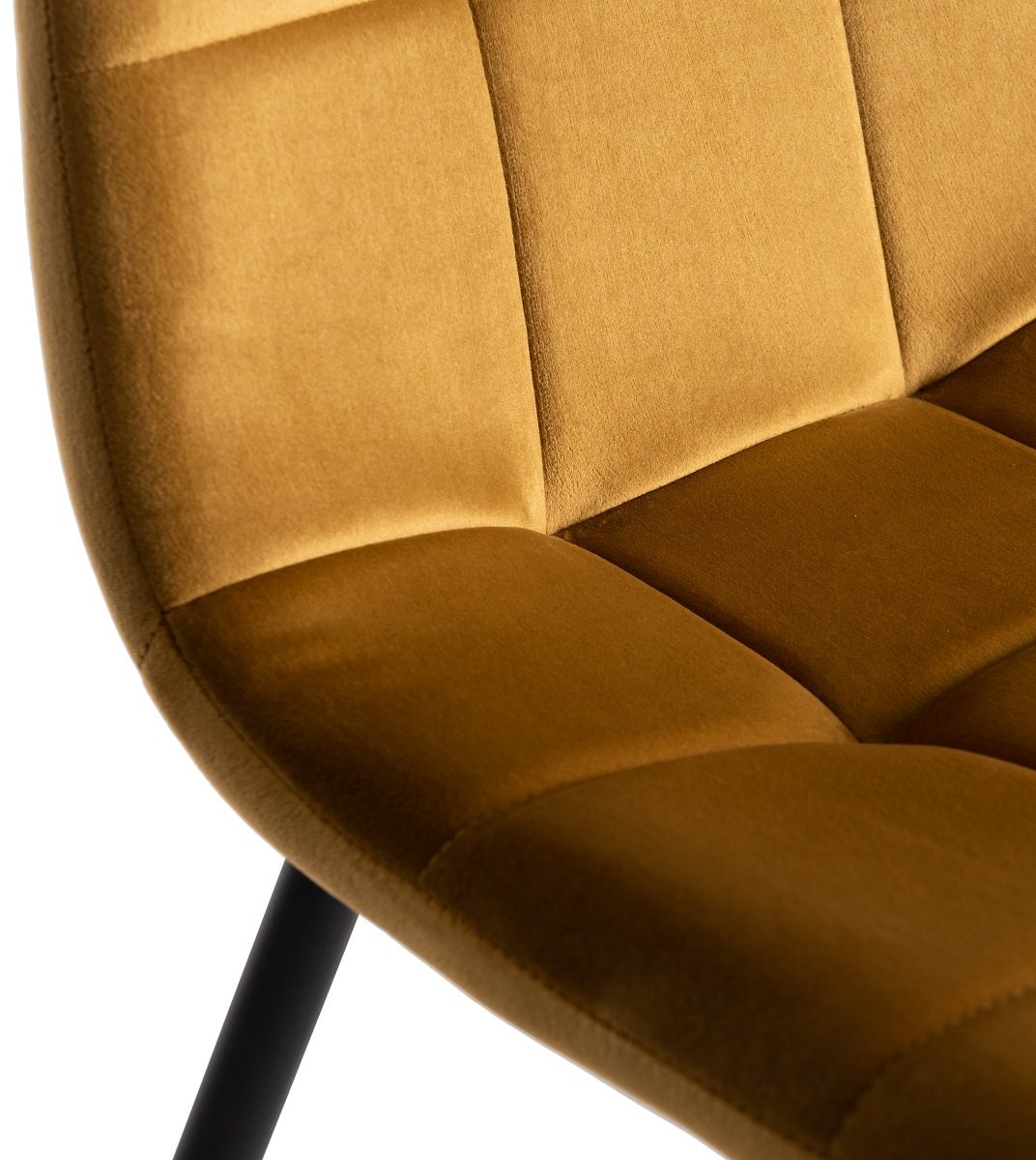 Mondrian - Dining Chair in Mustard Velvet (Pair)