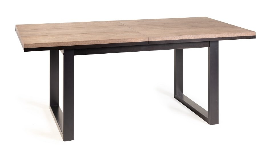 Turner - Weathered Oak 6-8 Seater Extendable Table & 6 Blue Velvet Fontana Dining Chairs