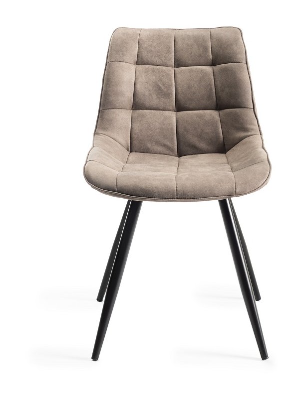 Turner - Weathered Oak 6-8 Seater Extendable Table & 6 Tan Faux Suede Seurat Dining Chairs