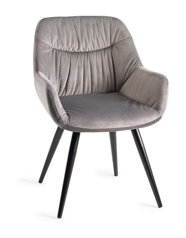 Turner - Weathered Oak 6-8 Seater Extendable Dining Table & 6 Grey Velvet Dali Dining Chairs