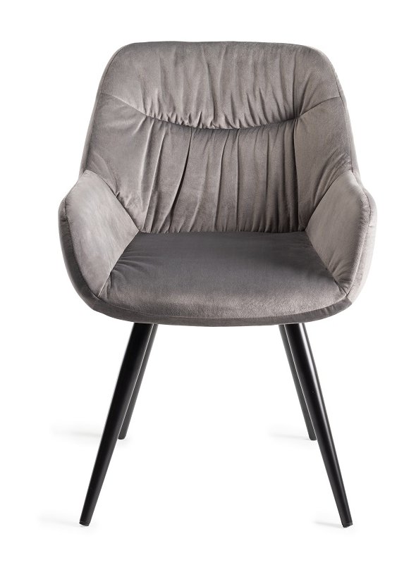 Turner - Weathered Oak 6-8 Seater Extendable Dining Table & 6 Grey Velvet Dali Dining Chairs