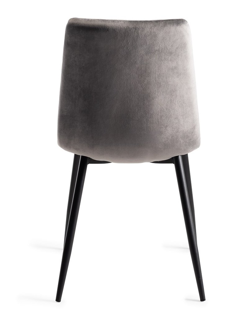 Mondrian - Dining Chair in Light Grey Velvet (Pair)