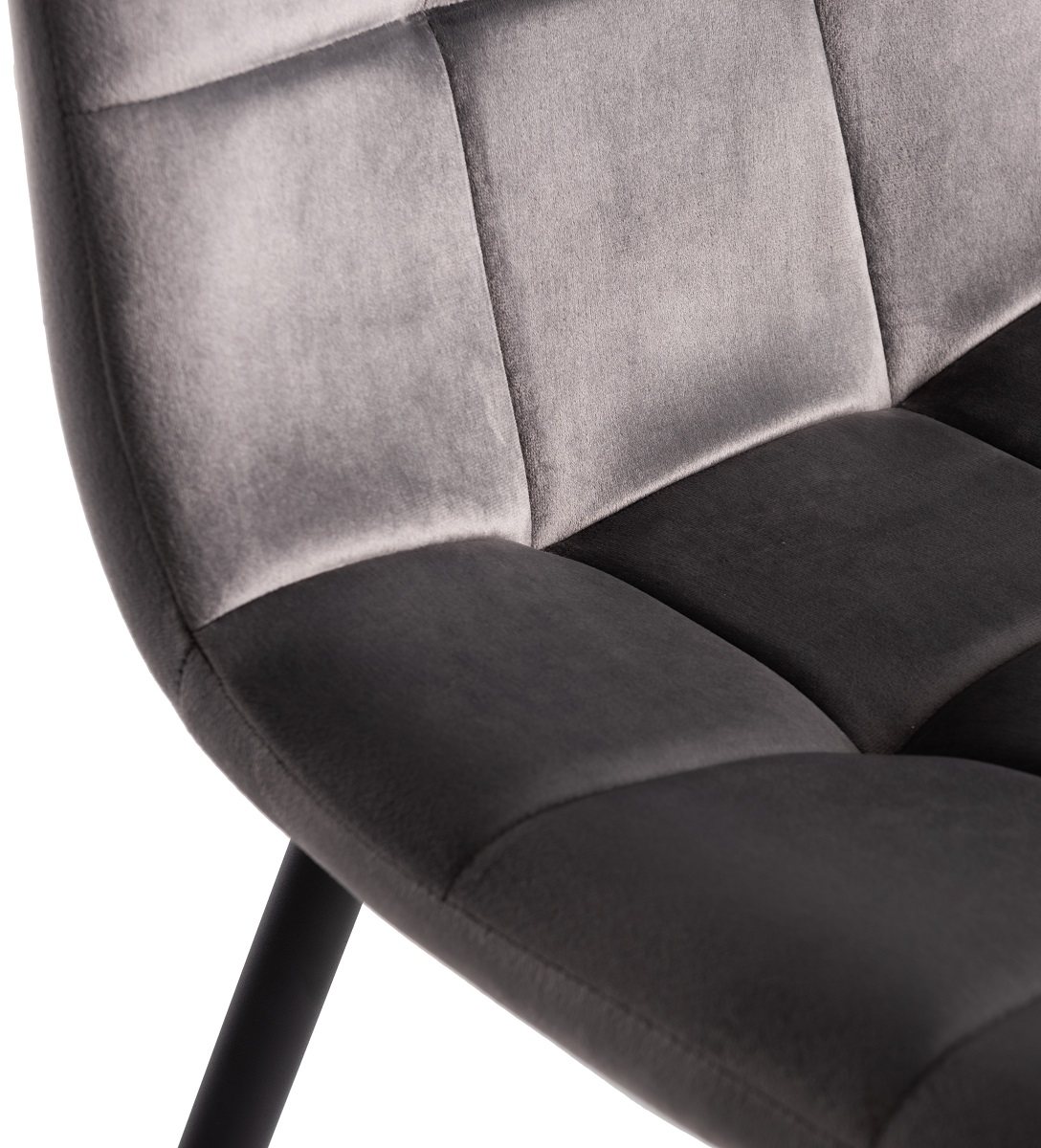 Mondrian - Dining Chair in Light Grey Velvet (Pair)