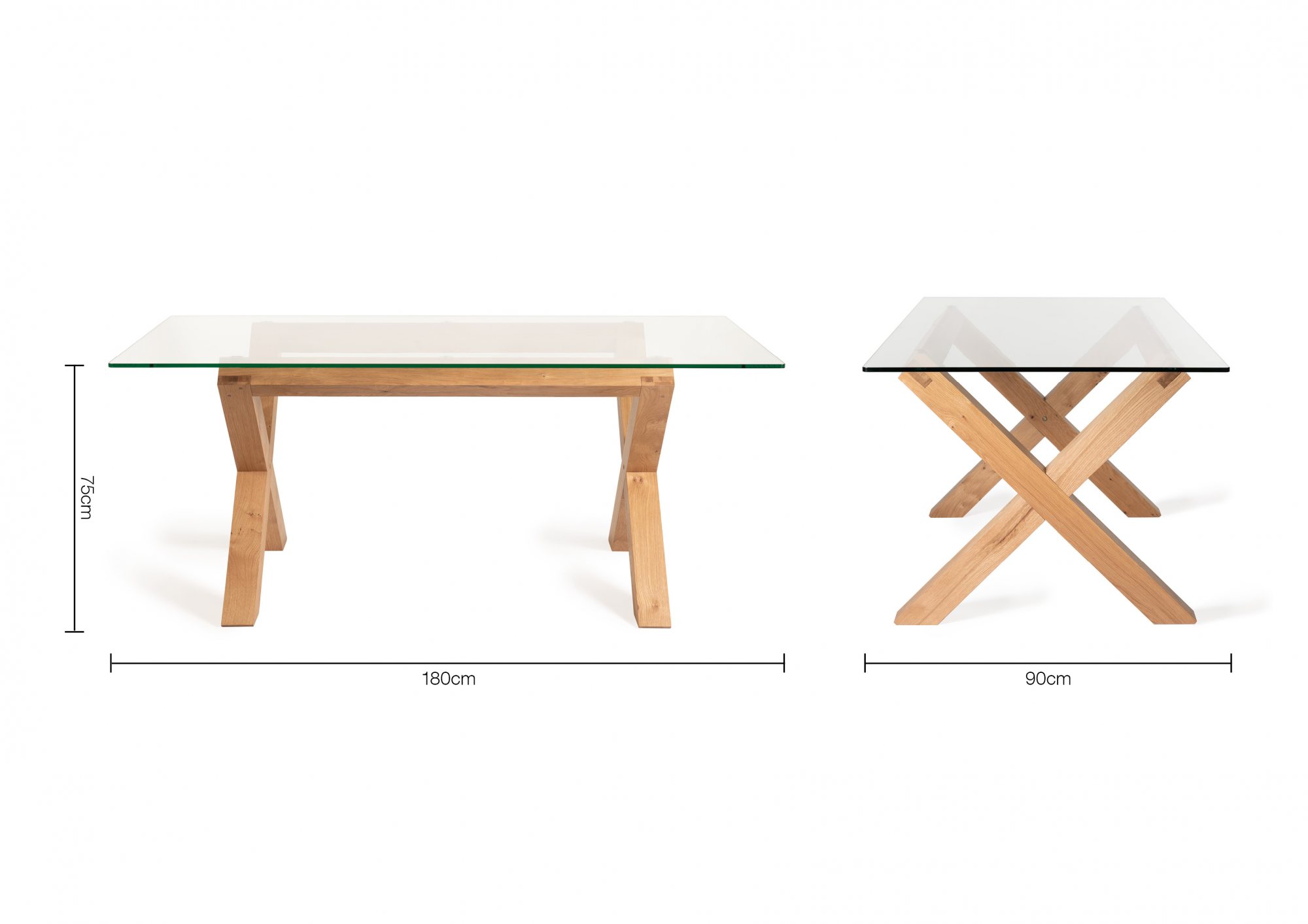 Goya - Light Oak Glass 6 Seater Dining Table & 6 Mustard Velvet Cezanne Dining Chairs