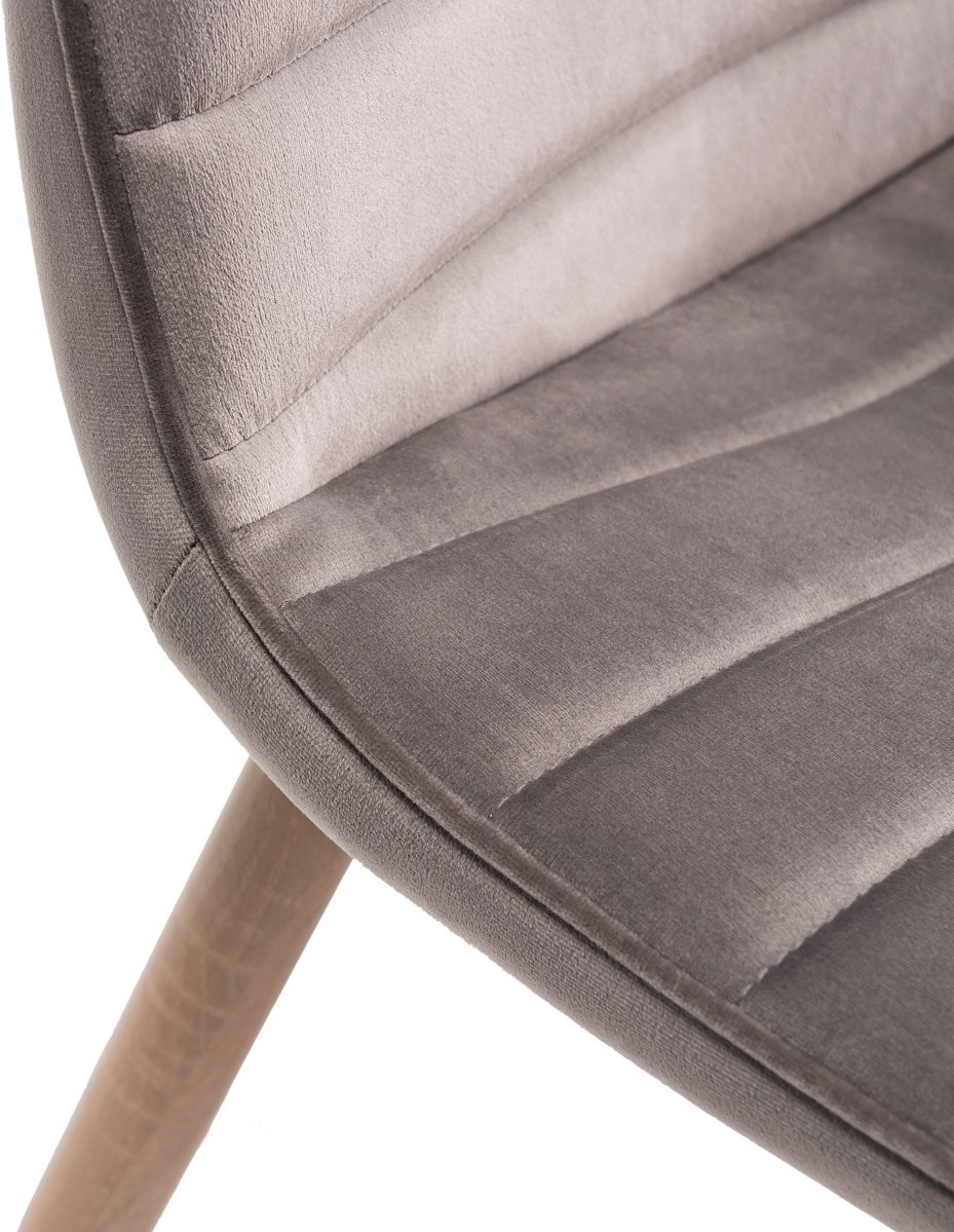 Eriksen - Dining Chair in Light Grey Velvet (Pair)