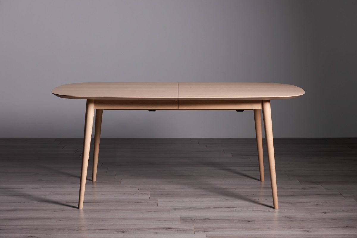 Johansen - Scandi Oak 6-8 Seater Extendable Table & 6 Mustard Velvet Mondrian Dining Chairs