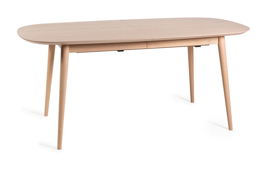 Johansen - Scandi Oak 6-8 Seater Extendable Table & 6 Grey Velvet Mondrian Dining Chairs