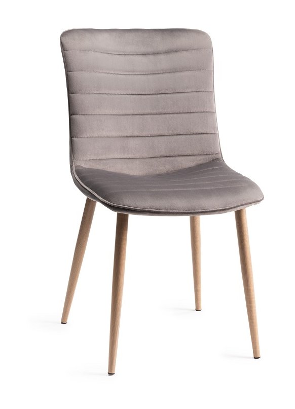 Johansen - Scandi Oak 6 Seater Dining Table & 6 Grey Velvet Eriksen Dining Chairs