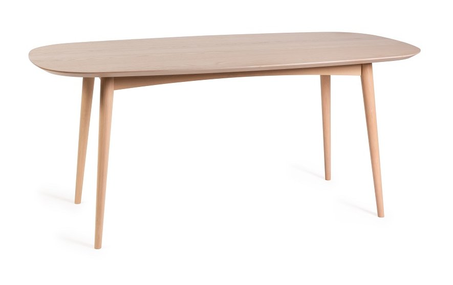 Johansen - Scandi Oak 6 Seater Dining Table & 6 Mustard Velvet Mondrian Dining Chairs