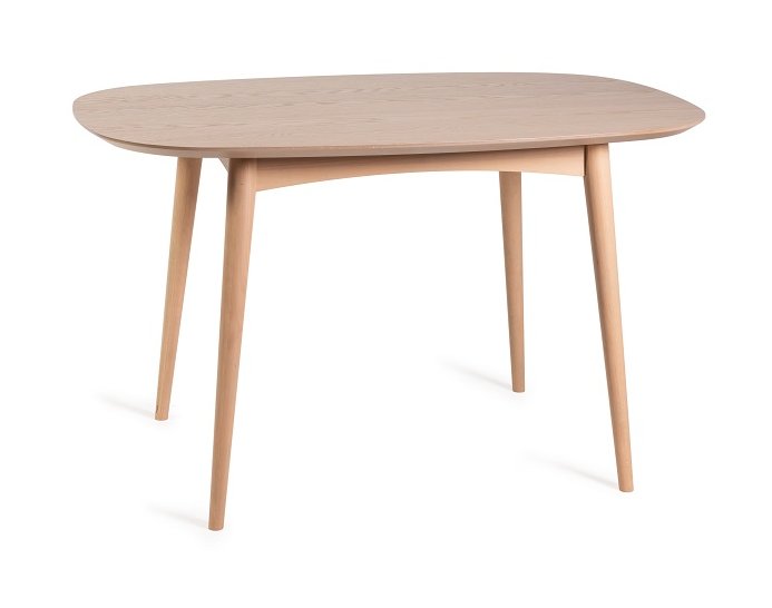 Johansen - Scandi Oak 4 Seater Dining Table & 4 Grey Velvet Mondrian Dining Chairs