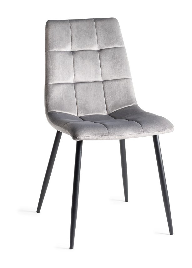 Johansen - Scandi Oak 4 Seater Dining Table & 4 Grey Velvet Mondrian Dining Chairs