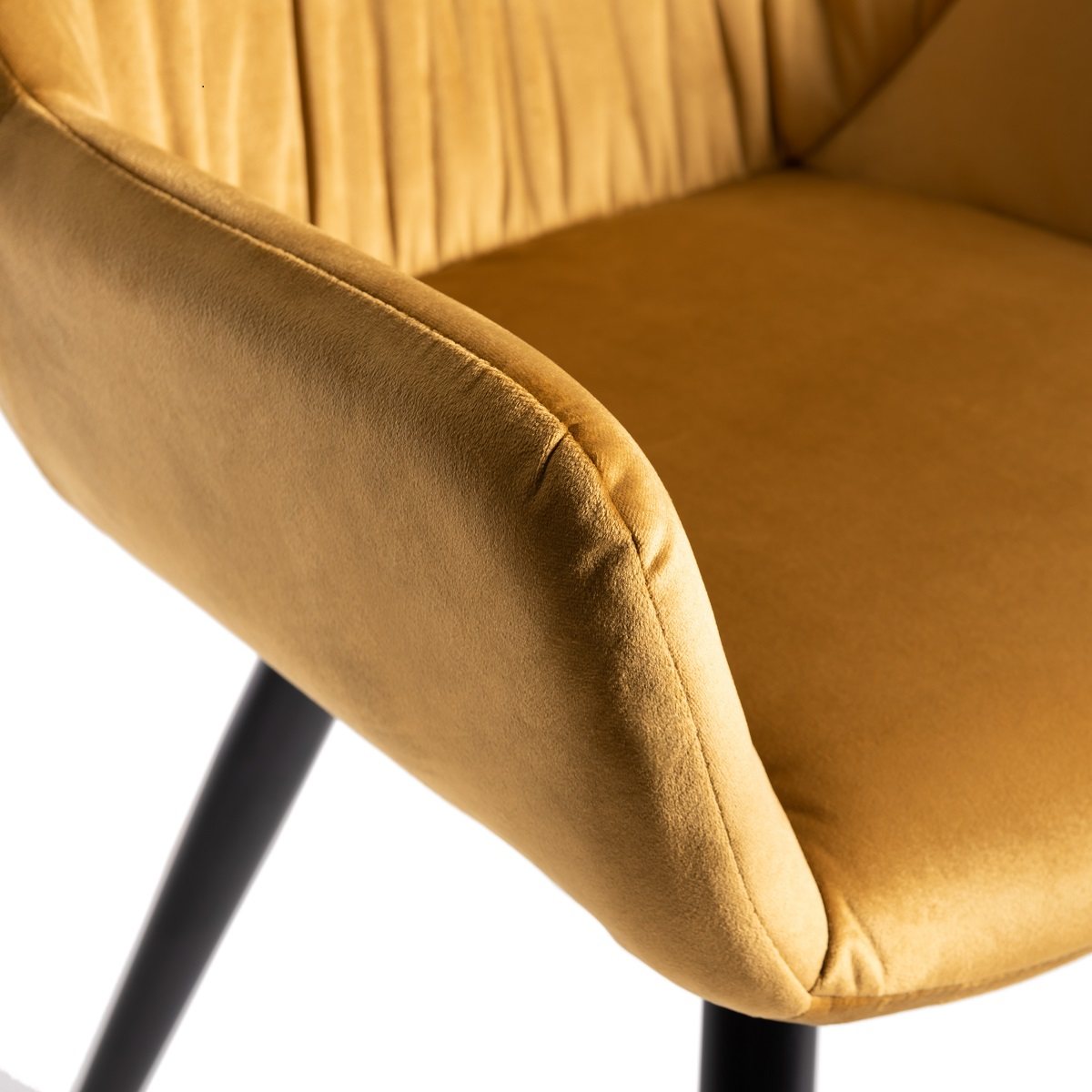Dali - Dining Chair in Mustard Velvet (Pair)