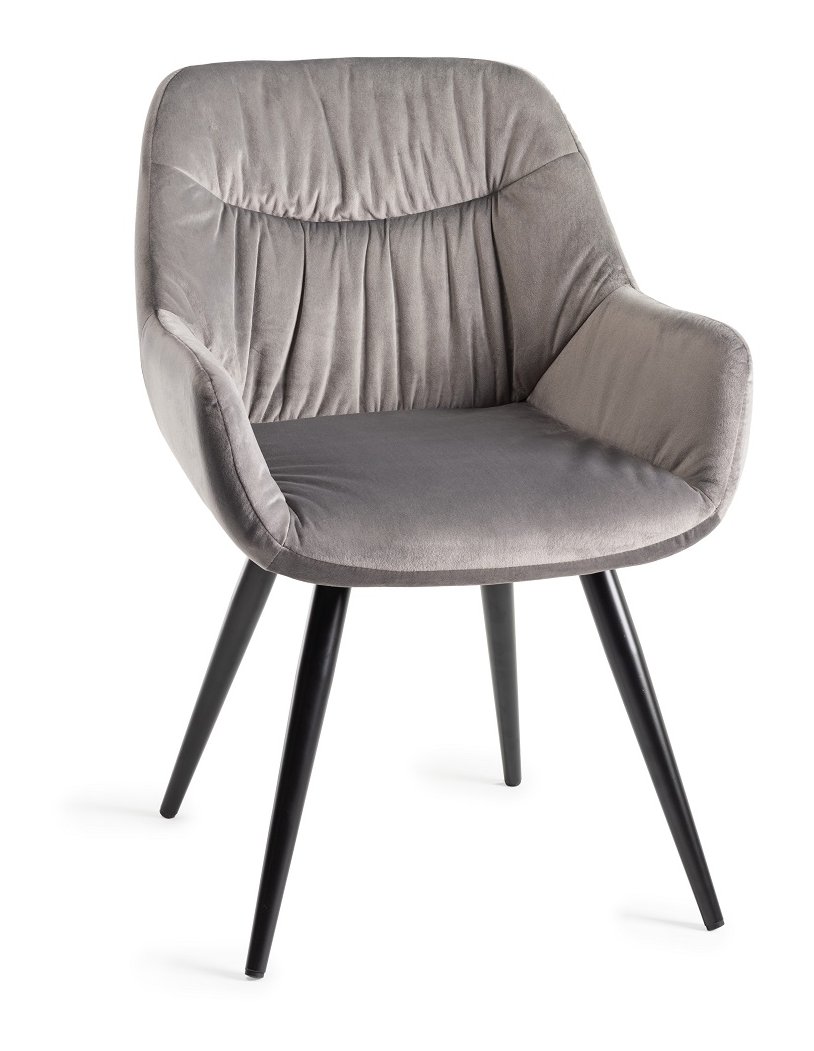 Dali - Dining Chair in Light Grey Velvet (Pair)