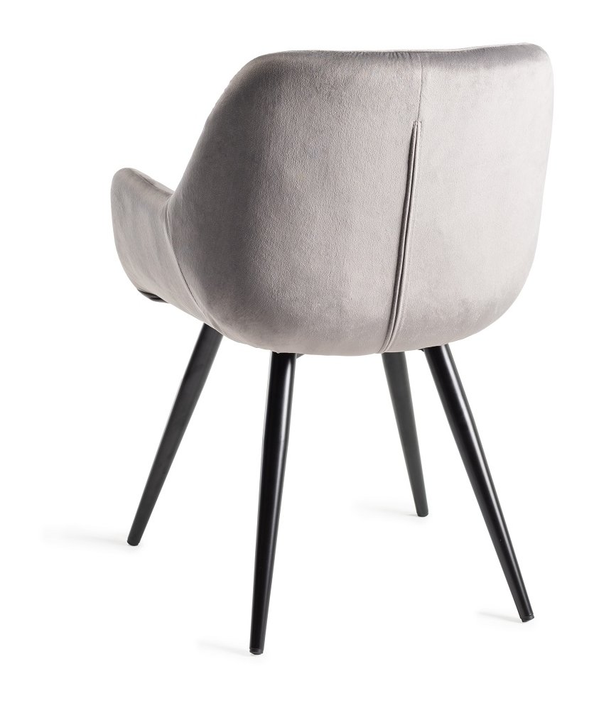 Dali - Dining Chair in Light Grey Velvet (Pair)