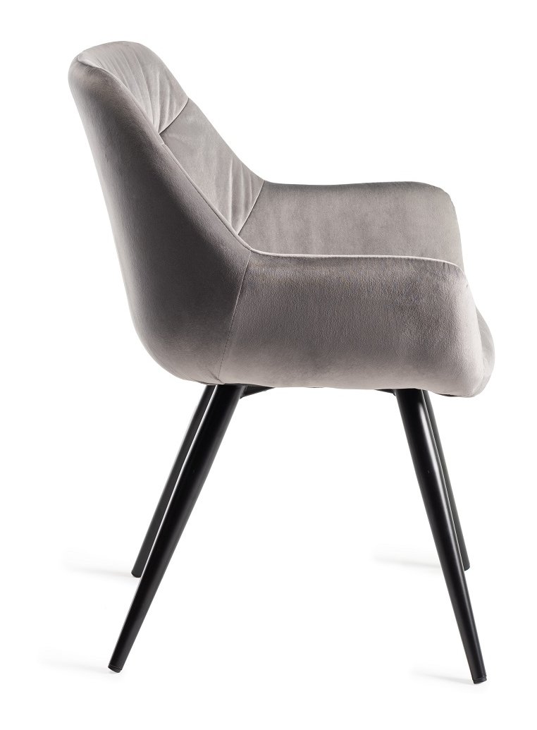 Dali - Dining Chair in Light Grey Velvet (Pair)