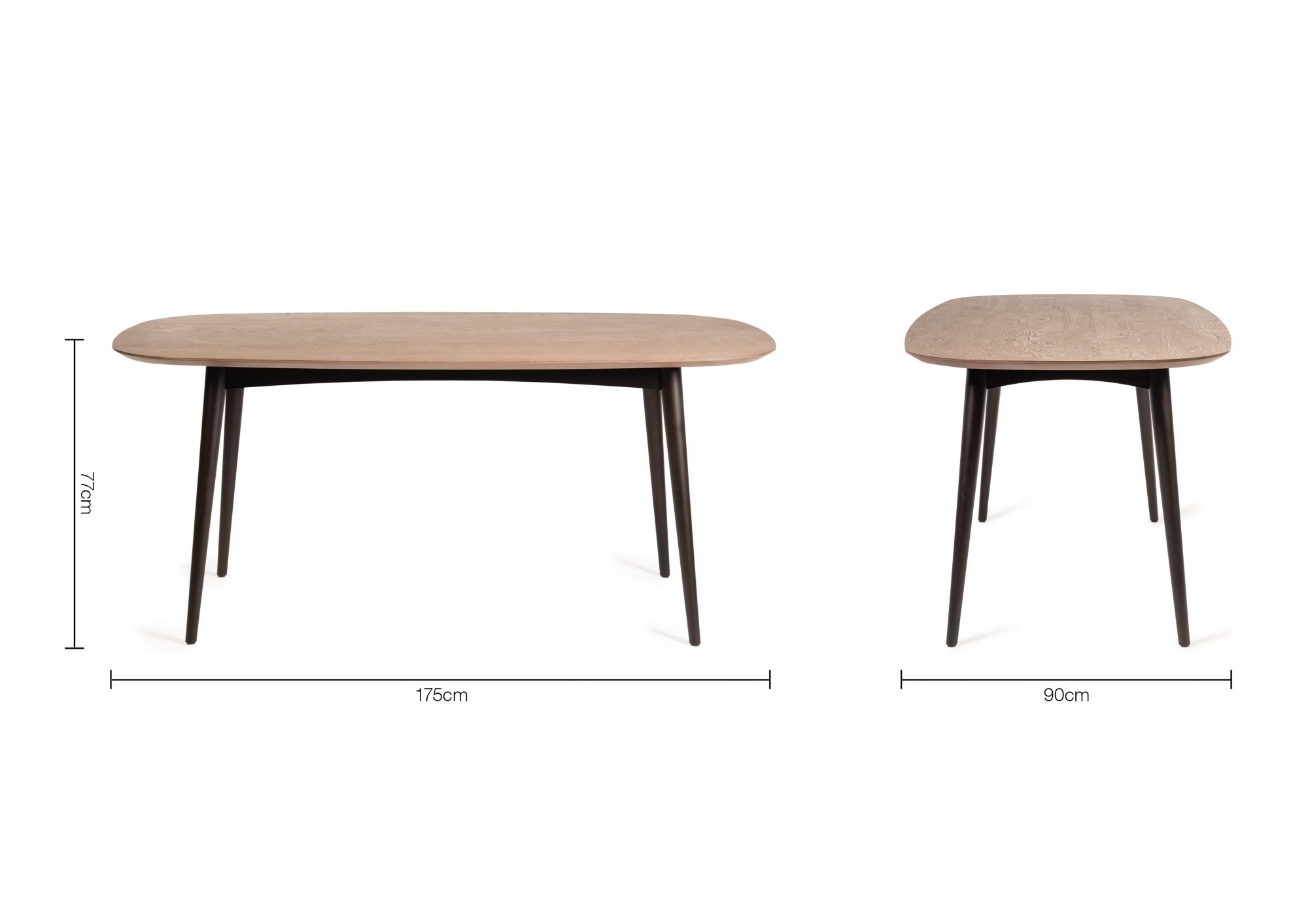 Tuxen - Weathered Oak 6 Seater Dining Table & 6 Grey Velvet Cezanne Dining Chairs