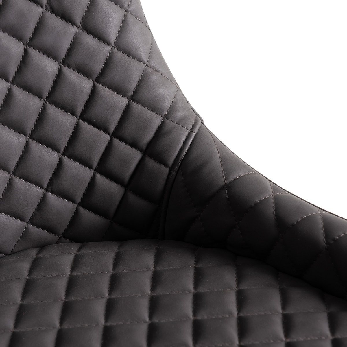 Cezanne - Dining Chair in Dark Grey Faux Leather (Pair)