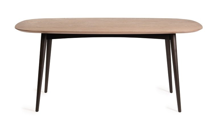 Tuxen - Weathered Oak 6 Seater Dining Table & 6 Grey Velvet Mondrian Dining Chairs