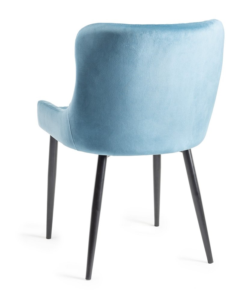 Cezanne - Dining Chair in Blue Velvet (Pair)