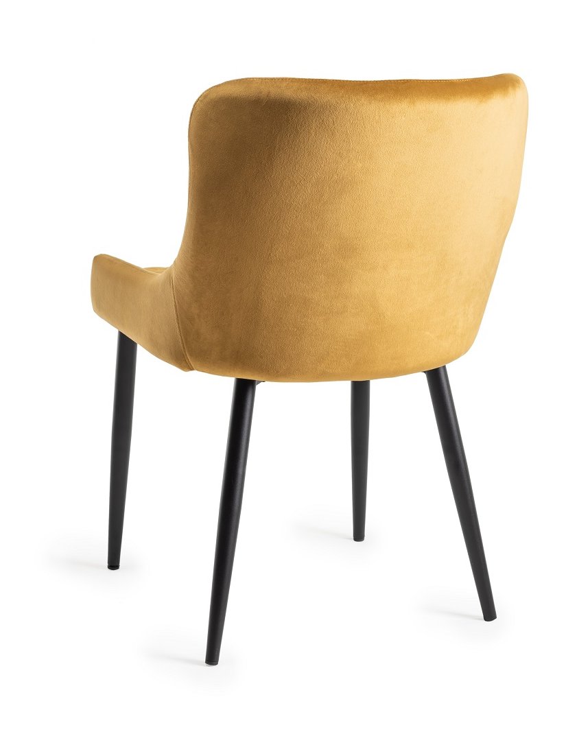 Cezanne - Dining Chair in Mustard Velvet (Pair)