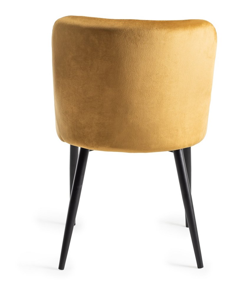 Cezanne - Dining Chair in Mustard Velvet (Pair)