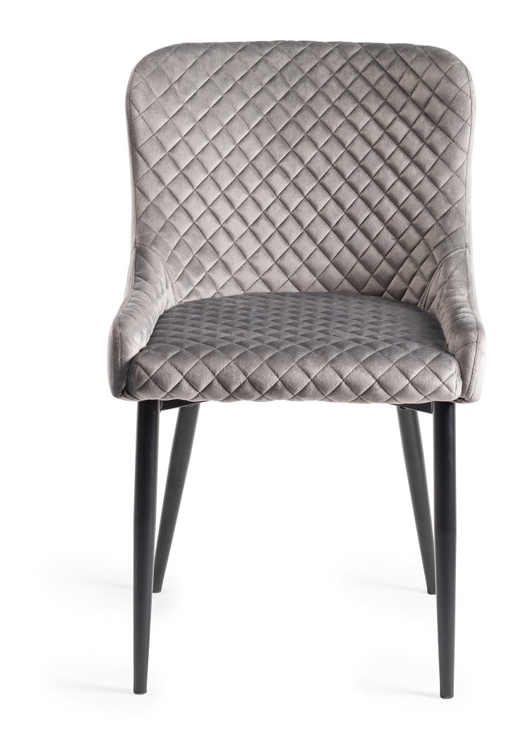 Cezanne - Dining Chair in Light Grey Velvet (Pair)