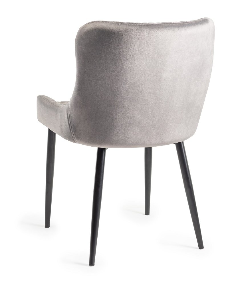Cezanne - Dining Chair in Light Grey Velvet (Pair)