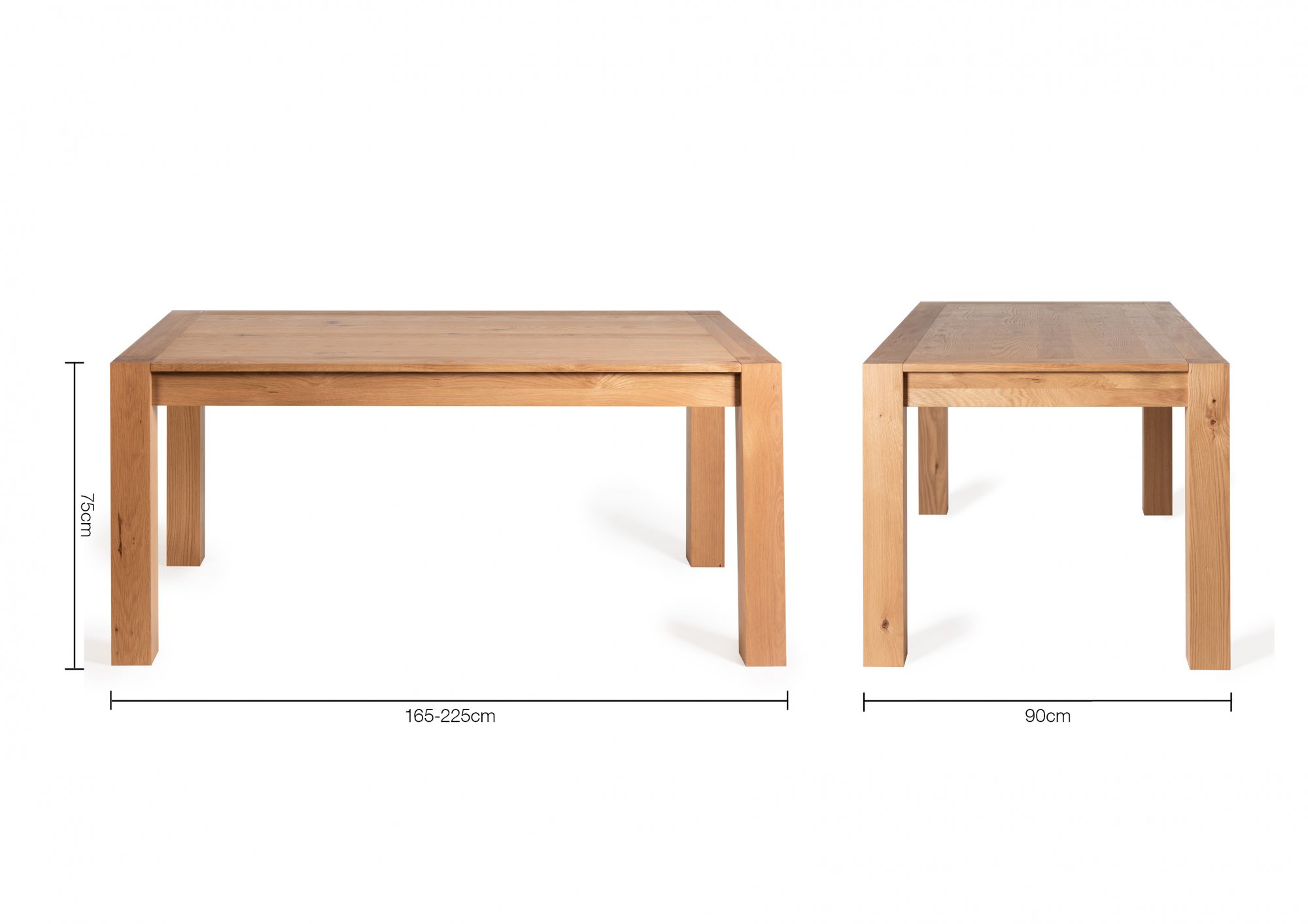 Blake - Light Oak 6-8 Seater Extendable Dining Table & 6 Mustard Velvet Cezanne Dining Chairs