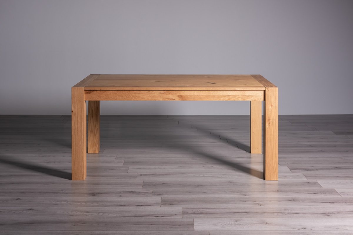 Blake - Light Oak 6-8 Seater Extendable Dining Table & 6 Blue Velvet Dali Dining Chairs