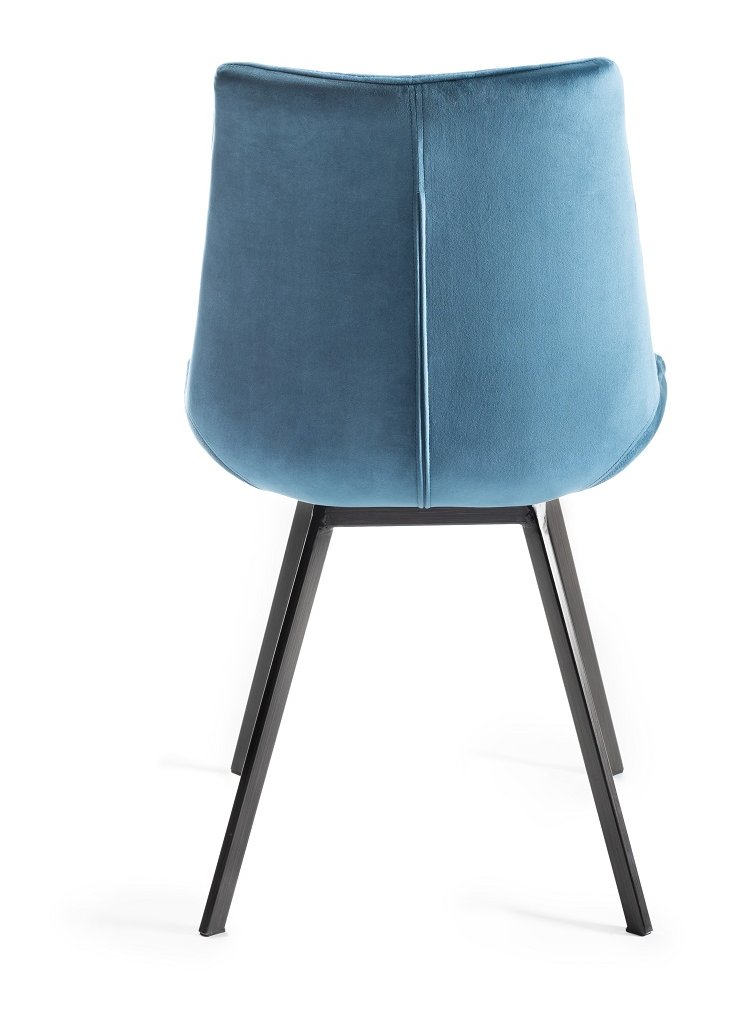 Fontana - Dining Chair in Blue Velvet (Pair)