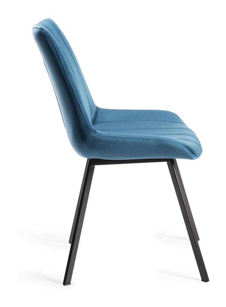 Fontana - Dining Chair in Blue Velvet (Pair)