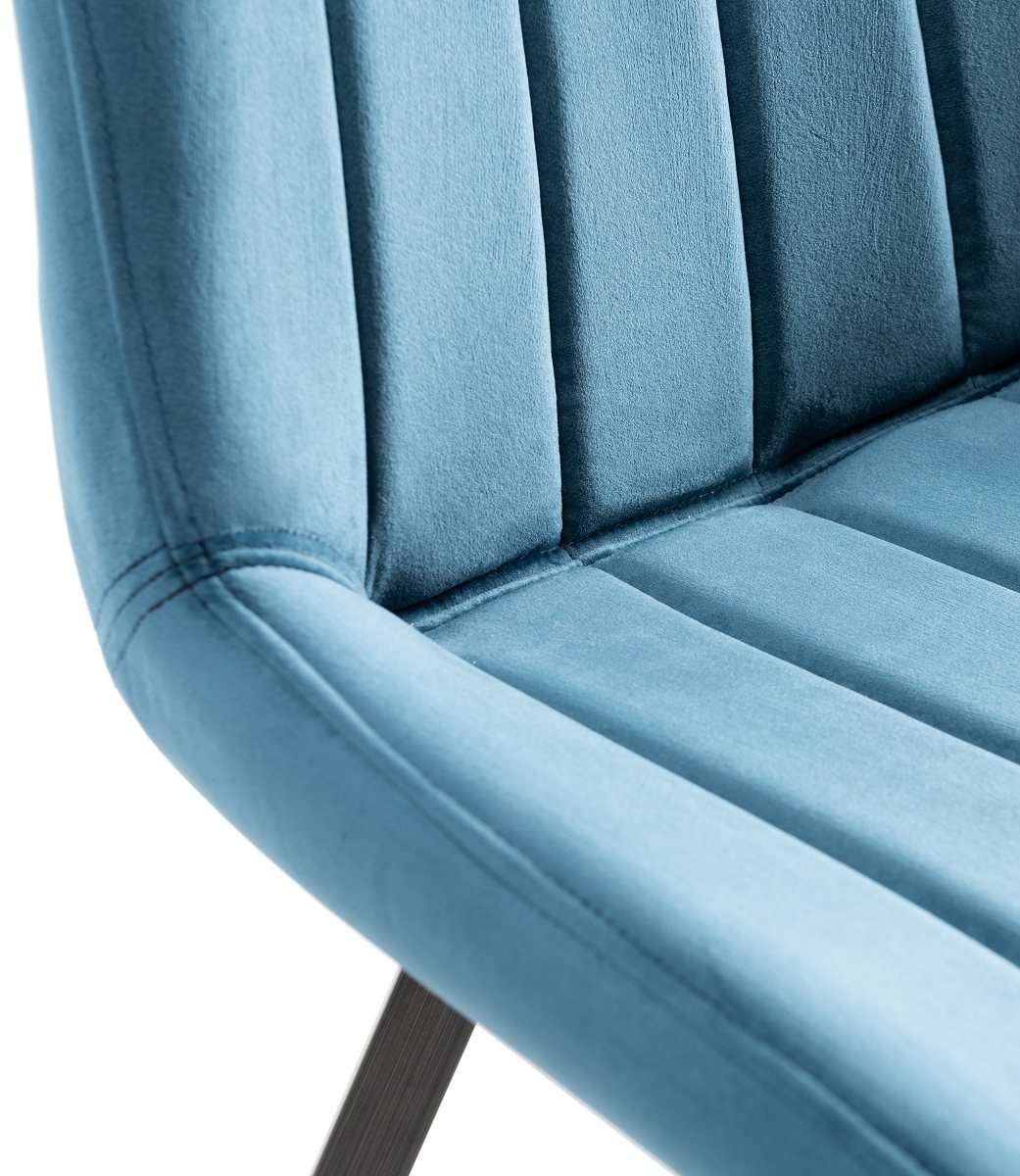 Fontana - Dining Chair in Blue Velvet (Pair)