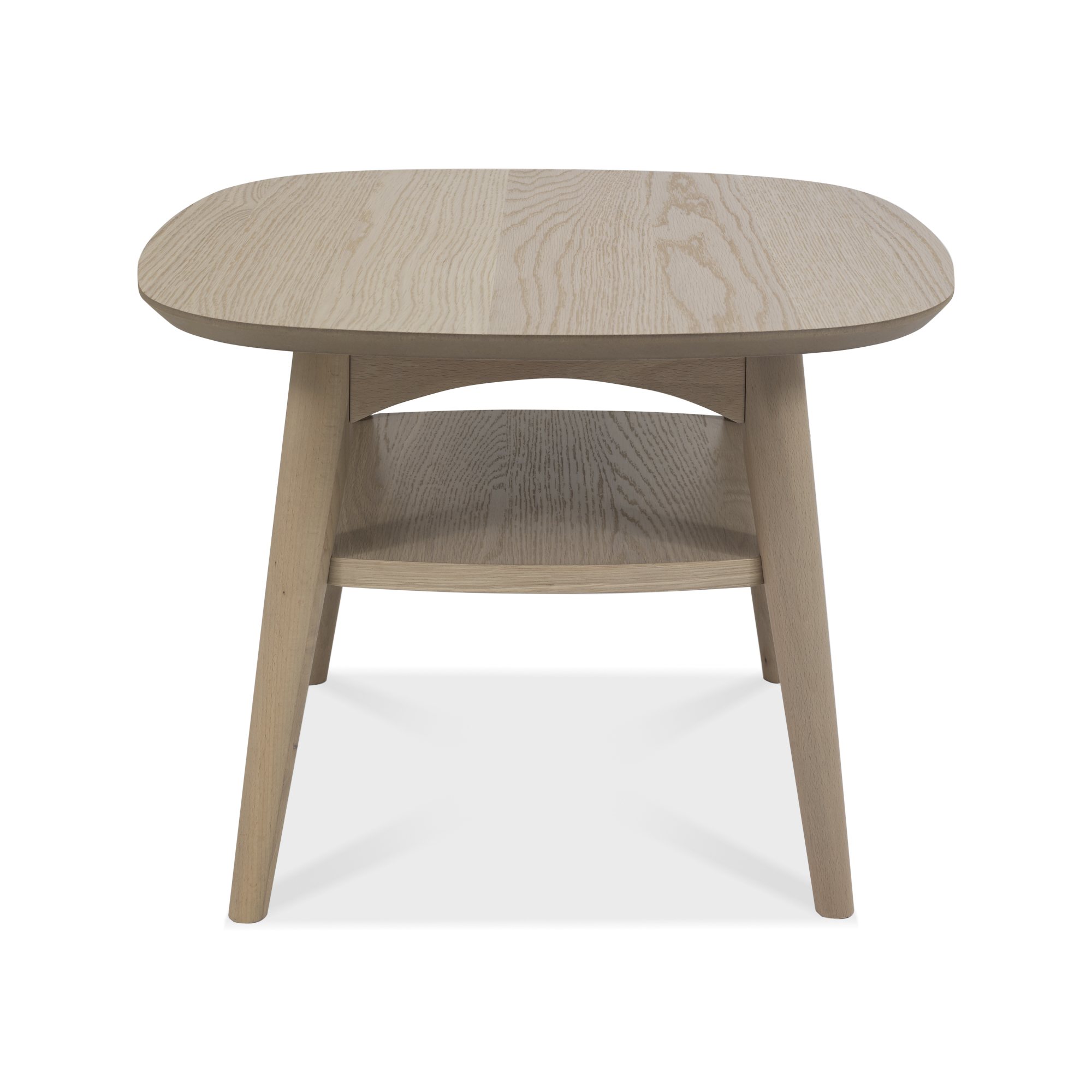 Johansen - Scandi Oak Lamp Table With Shelf