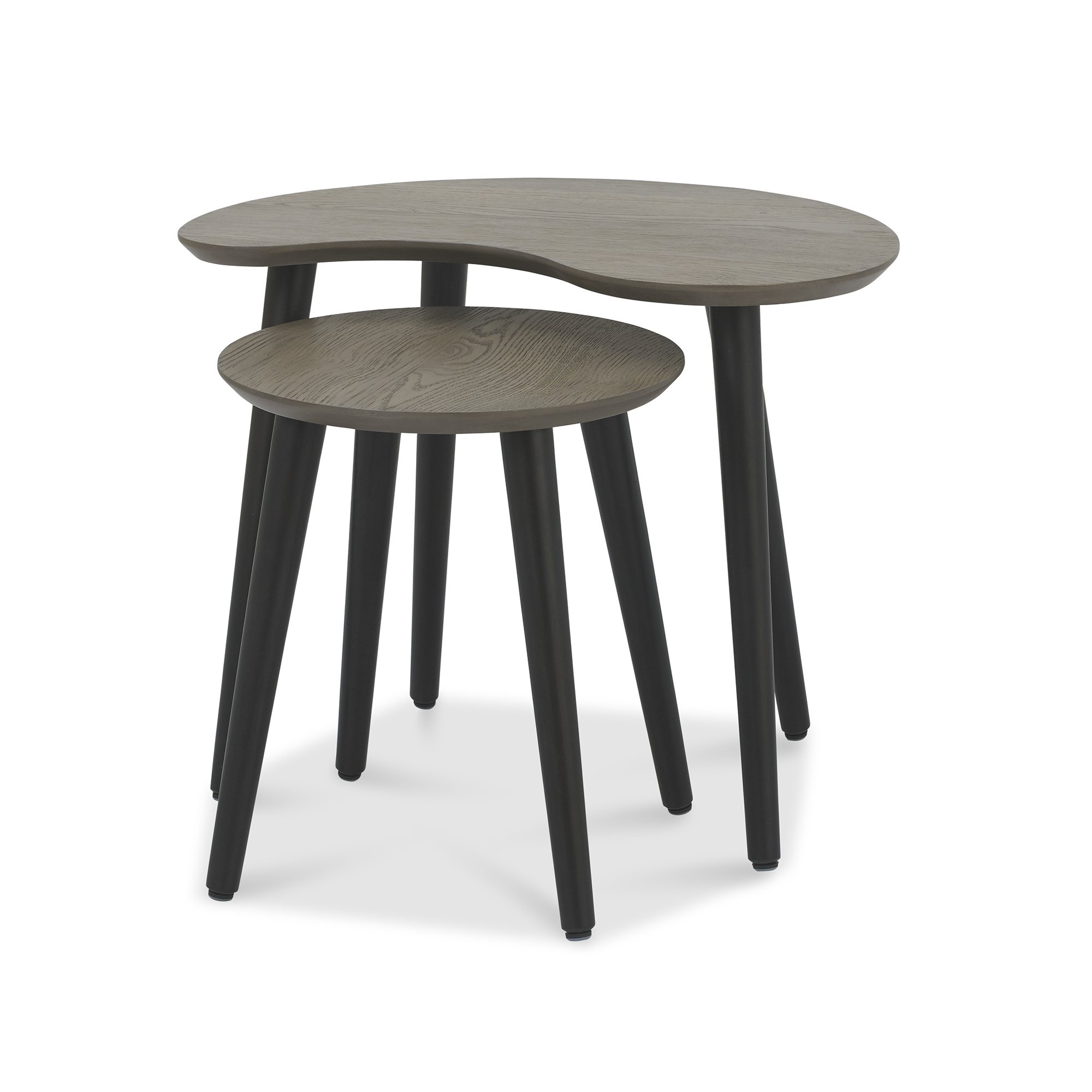 Tuxen - Weathered Oak Nest of Lamp Tables