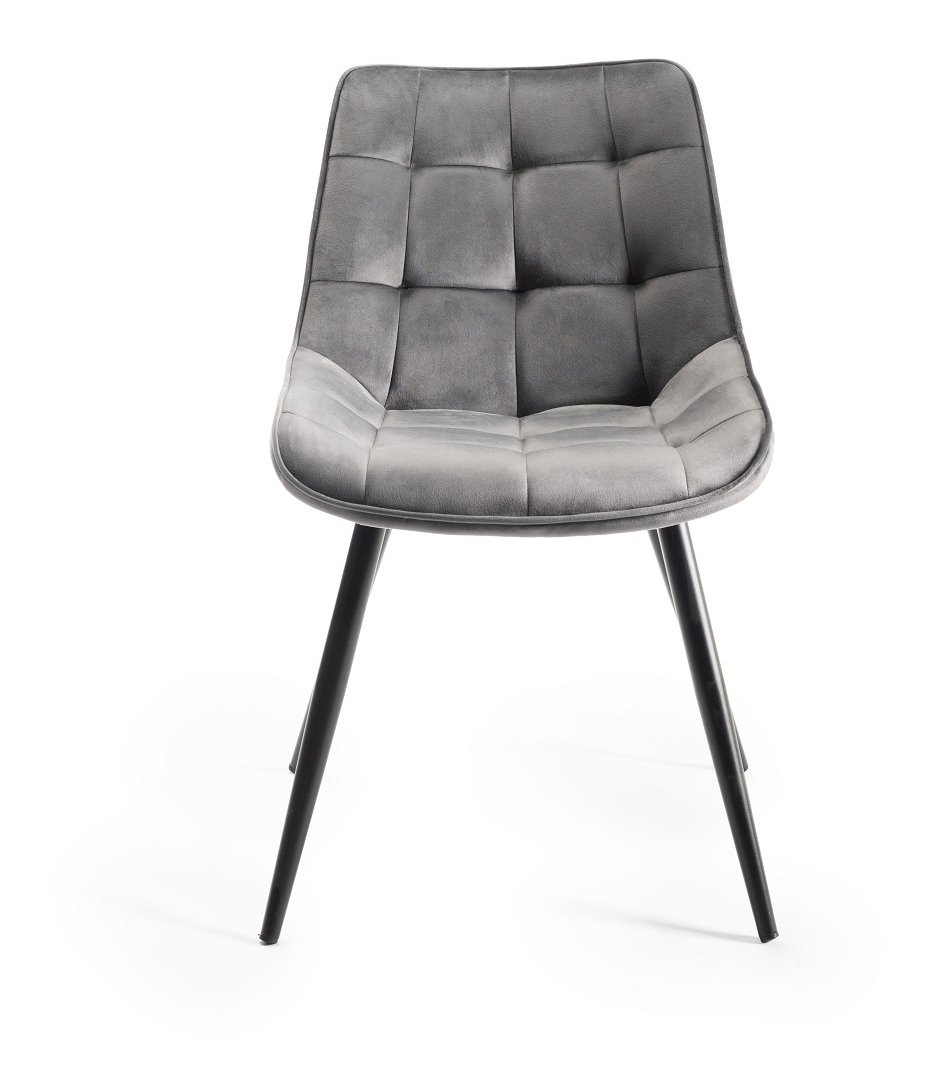 Seurat - Dining Chair in Grey Velvet (Pair)