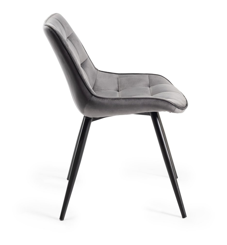 Seurat - Dining Chair in Grey Velvet (Pair)