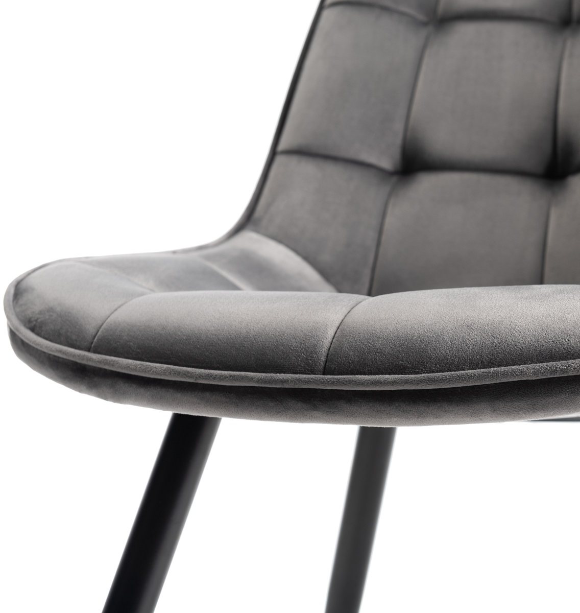 Seurat - Dining Chair in Grey Velvet (Pair)