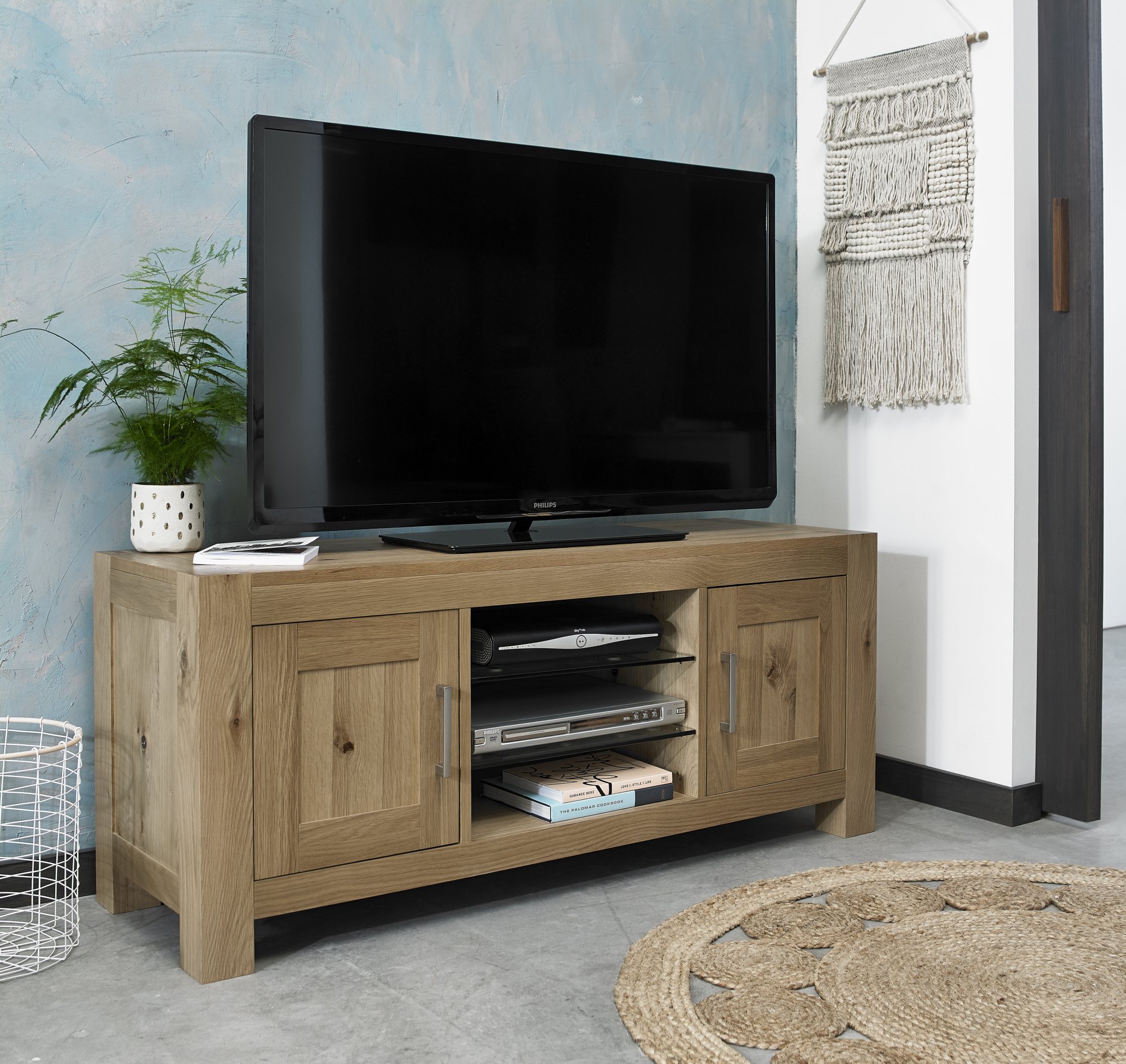 Blake Light Oak Entertainment Unit